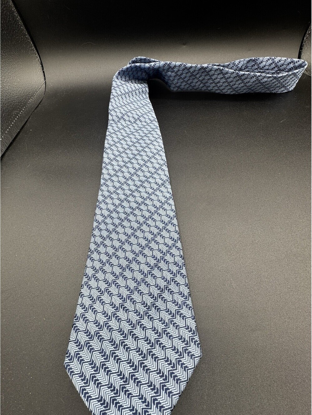 Turnbull & Asser Silk Tie Royal Warrant Blue Geometric Handmade England 57”